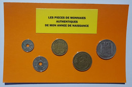 5 Pièces De Monnaies Authentiques( Dont 1 De 10f Argent)  Sous Blister  De Votre Année De Naissance 1934 ( Idée Cadeau ) - Other & Unclassified