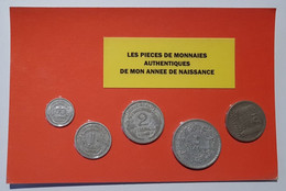 5 Pièces De Monnaies Authentiques  Sous Blister  De Votre Année De Naissance 1946 ( Idée Cadeau ) - Andere & Zonder Classificatie
