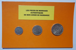 3 Pièces De Monnaies Authentiques (dont 1 De 5f En Argent) Sous Blister De Votre Année De Naissance 1961 ( Idée Cadeau ) - Other & Unclassified