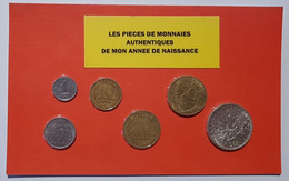 6 Pièces De Monnaies Authentiques (dont 1 De 5f En Argent) Sous Blister De Votre Année De Naissance 1963 ( Idée Cadeau ) - Autres & Non Classés