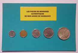 5 Pièces De Monnaies Authentiques (dont 1 De 5f En Argent) Sous Blister De Votre Année De Naissance 1966 ( Idée Cadeau ) - Andere & Zonder Classificatie