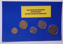 5 Pièces De Monnaies Authentiques  Sous Blister De Votre Année De Naissance 1972 ( Idée Cadeau ) - Andere & Zonder Classificatie