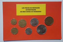 7 Pièces De Monnaies Authentiques  Sous Blister De Votre Année De Naissance 1975 ( Idée Cadeau ) - Andere & Zonder Classificatie