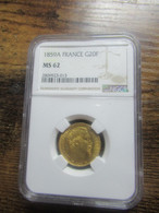 20 Francs Or Gradée NGC Ms62 1859 A - 20 Francs (goud)