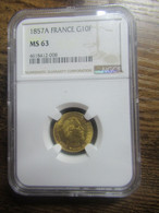 20 Francs Or Gradée NGC Ms63 1857A - 20 Francs (goud)