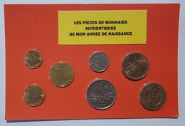 7 Pièces De Monnaies Authentiques  Sous Blister De Votre Année De Naissance 1987 ( Idée Cadeau ) - Andere & Zonder Classificatie
