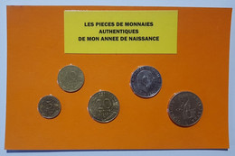 5 Pièces De Monnaies Authentiques  Sous Blister De Votre Année De Naissance 1988 ( Idée Cadeau ) - Sonstige & Ohne Zuordnung