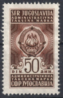 1970 Yugoslavia - Administrative Revenue Tax Stamp - Used - 50 Din - Coat Of Arms - Officials