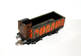 JEP - ANCIEN WAGON MARCHANDISE FRANCE SNCF PLATEFORME + GUERIT, A BOGIES ECH:O/0 - MODELISME FERROVIAIRE (1712.39) - Wagons Marchandises