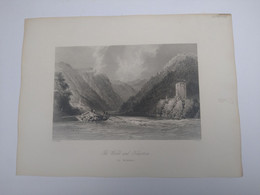 Gravure Ancienne, The Wirbel And Kaustein, Hommes En Barque En Autriche - Other Plans