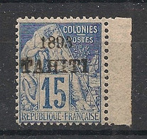 TAHITI - 1893 - N°Yv. 24 - Type Alphée Dubois 15c Bleu - Bord De Feuille - Neuf ** / MNH / Postfrisch - Neufs