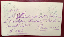 "PL DIMBO JUD ILPOV 1882" RARE RURAL POSTMARK Official Cover  (Romania Roumanie Lettre - 1858-1880 Moldavie & Principauté