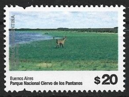 Argentina 2019 National Parks $20 Ciervo De Los Pantanos Letra Viva Permanent Issue MNH Stamp - Ungebraucht