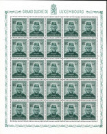 Luxembourg Luxemburg 1946 CARITAS Jean L'Aveugle, Feuille 25x 60c. Neuf MNH** - Full Sheets