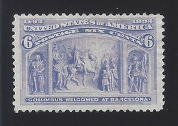 US #235 1893 Purple Perf 12 Mint NG F-VF SCV $60 - Neufs