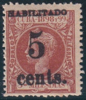 1899-604 CUBA 1899 US OCCUPATION. FORGERY PUERTO PRINCIPE. 2º ISSUE. 5c S. 3 Mls. - Unused Stamps