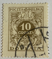 Poland 1924 Coat Of Arms & Post Horns 10gr - Used - Postage Due