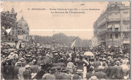 CPA Thèmes - Politique - Montpellier - Meeting Viticole Du 9 Juin 1907 - 600000 Manifestants - Le Retour De L'Esplanade - Evenementen