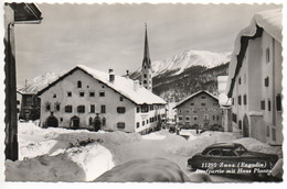 ZUOZ Dorfpartie Mit Haus Planta Auto Im Winter - Zuoz