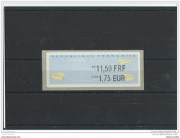 FRANCE - 2000 VIGNETTE 11,50 FRF/1,75 EUR - IMPRESSION EN NOIR ** LUXE - 2000 « Avions En Papier »