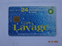 CARTE  A PUCE CHIP CARD LAVAGE AUTO AUTOMOBILE CARTE 24 UNITES LAVAGE BP - Car-wash