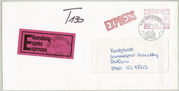 Schweiz 1991, Brief Freistempel / EMA / Meterstamp Express Bassersdorf - Glarus, Nachtaxe - Postage Meters