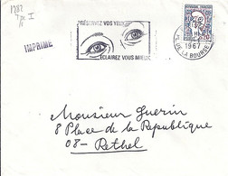 TYPE MARIANNE DE COCTEAU N° 1282 TYPE 2   SUR LETTRE DE 1965/67 - 1961 Marianne De Cocteau