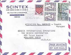 TYPE MARIANNE DE COCTEAU N° 1282x2 T1 / 1352 / 1436 SUR L. DE COURBEVOIE / 1966 POUR LES USA - 1961 Marianne De Cocteau