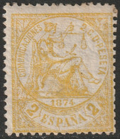 Spain 1874 Sc 201 Espana Ed 143 MH* Creases - Ungebraucht
