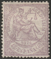 Spain 1874 Sc 206 Espana Ed 148 MH* Signed Oliva - Ungebraucht