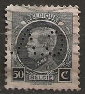 Timbre Belgique Perforé CA - 1909-34