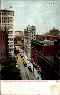 Pennsylvania Pittsburgh Trolleys On Sixth Avenue And Duquesne Club 1909 - Pittsburgh