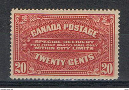 CANADA:  1922  BY  EXPRESS  -  20 C. UNUSED  STAMP  -  P. 12  -  YV/TELL. 2 - Airmail: Special Delivery