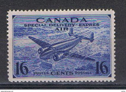 CANADA:  1942/43  AIR  MAIL  PLANE  BY  EXPRESS  -  16 C. UNUSED  STAMP  -  YV/TELL. 9 - Poste Aérienne: Exprès