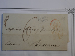 BK18 ILE MAURICE BELLE  LETTRE  RR 1839 PORT LOUIS  A  BORDEAUX FRANCE  ++ AFFRANCH. INTERESSANT++ - Otros & Sin Clasificación