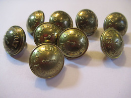 9 Boutons Anciens/ Banque/ Uniforme/Crédit Lyonnais/ C L / Doré/ Belle Jardiniére /1,7 Cm/ Début XXéme        BOUT234 - Boutons