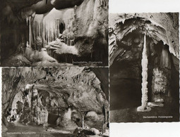 DECHENHOHLE - ORGELGROTTE,KRISTALLGROTTE,PALMENGROTTE - 3 POSTCARD - Iserlohn