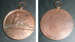 Rare Ancienne Médaille En Cuivre, Aviron, F. FRAISSE, Avirons - Aviron