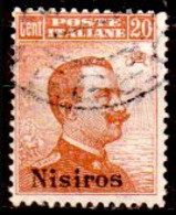 Egeo-OS-306- Nisiro: Original Stamps And Overprint 1917 (o) Used - Quality In Your Opinion. - Egée (Nisiro)