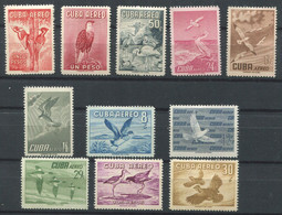 Cuba ** PA N° 135 à 145 -  Oiseaux - Poste Aérienne