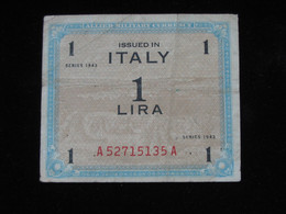 ITALIE - 1 Lira  Issued In ITALY - Allied Military Currency - Série 1943  **** EN ACHAT IMMEDIAT **** - Allied Occupation WWII