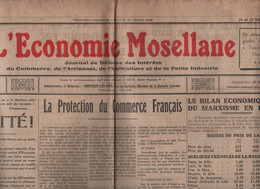 L'ECONOMIE MOSELLANE / MONTIGNY LES METZ - PH.-J. GRANGE Vs EMILE BERON - COMMERCE FRANCAIS - REGLEMENTATION DES PRIX - Allgemeine Literatur