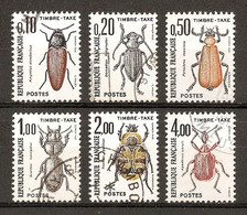 1982 Taxe - Insectes - Coléoptères (I) YT 103-08 - 1960-.... Oblitérés