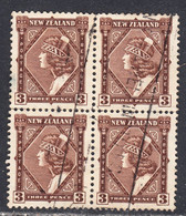 New Zealand 1933-36 Cancelled, Block Of 4, Sc# ,SG 561 - Used Stamps