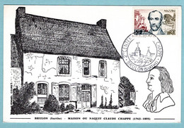 CP 72 - Brulon - Maison Où Naquit Claude Chappé - Brulon