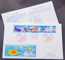 Japan Okinawa Marine Life 2015 Shark Whale Coral Fish Reef Sea (FDC) - Lettres & Documents