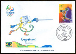 ARGELIA FDC JO Rio 2016 Olympic Olympics Fencing Escrime Fechten Esgrima Scherma Schermen - Summer 2016: Rio De Janeiro