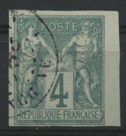 N° 25 COTE 55 € COLONIES GENERALES 4ct Vert Type Sage Oblitération Saïgon Cochinchine + Bord De Feuille à Droite. TB - Sage