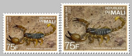 MALI 2022 SET 2V - INDIA ENDEMIC FAUNA - SCORPIONS SCORPION - RARE MNH - Spinnen