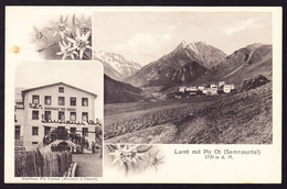 1914 Stempel SAMNAUN-COMPATSCH Auf AK Laret Mit Piz Ot (Samnaun Tal) Gasthaus Piz Ureza. Links Kleiner Fleck. - Samnaun